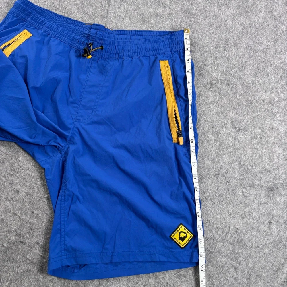 REI Co-op Outdoor Afro Mens Trail Shorts Blue Yellow Medium 24229-S23 Hiking